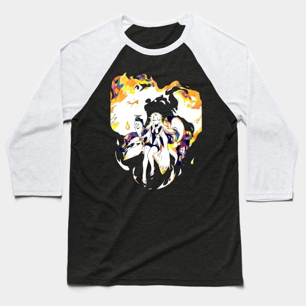 Azur Lane - Miyuki Pop Art Baseball T-Shirt by DIY Kulon Progo 